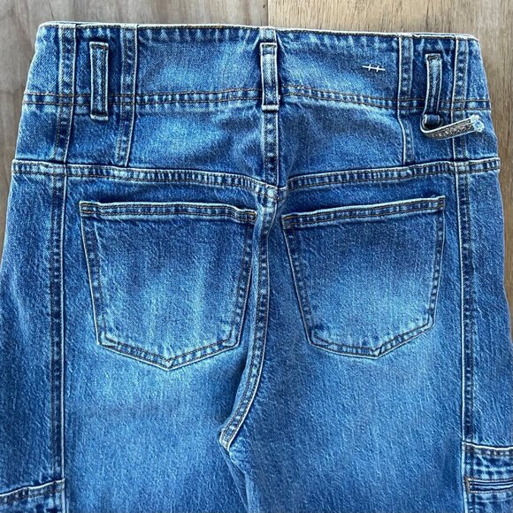HABITUAL BOHO CARGO BAGGY WIDE LEG JEANS WOMEN’S sz 4/27 High Rise Denim - Picture 7 of 12